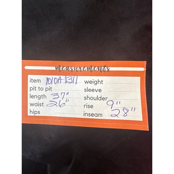 2/$30 MCGUIRE Denim 26 Womens Mid Rise Stretch Skinny Velvet Pants Black - Picture 7 of 16